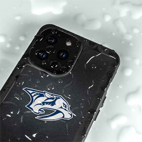 NHL Nashville Predators Black Background iPhone 15 Pro Waterproof Case